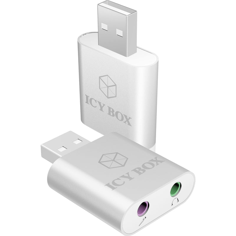 Load image into Gallery viewer, ICY BOX IB-AC527 USB naar audio en microfoon adapter