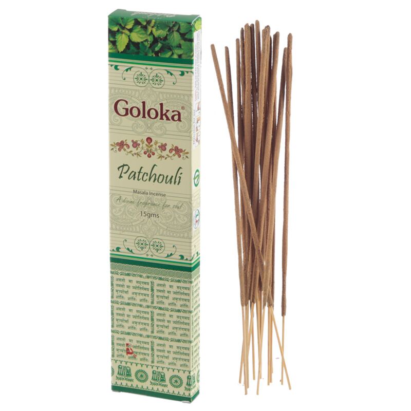 Afbeelding laden in galerijviewer, Patchouli - goloka masala wierook stokjes