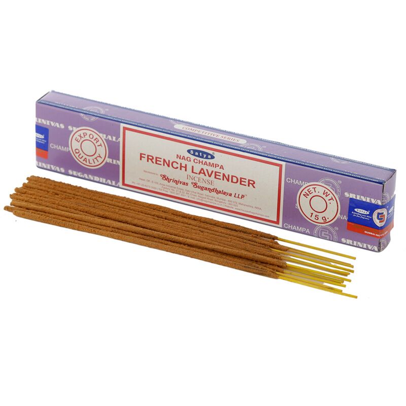 Afbeelding laden in galerijviewer, 01353 franse lavendel - satya nag champa wierook stokjes