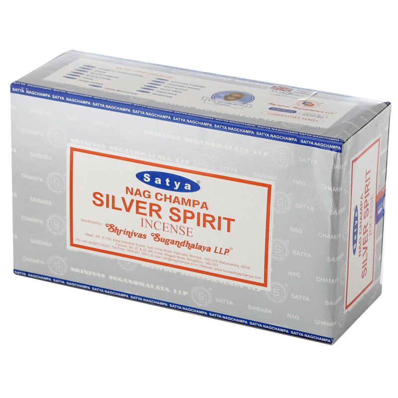 Afbeelding laden in galerijviewer, 01363 zilver geest - satya nag champa wierook stokjes