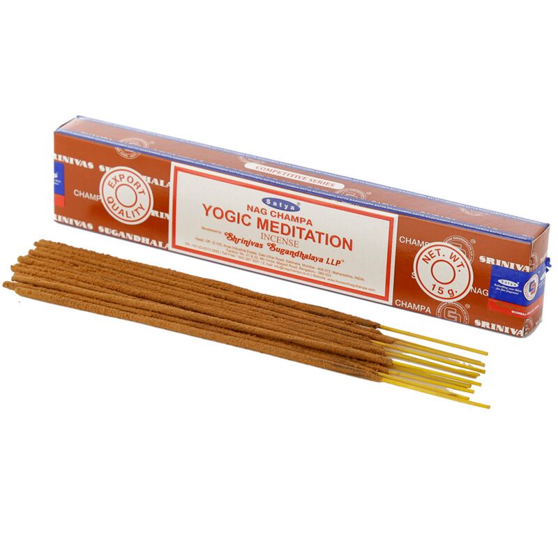 Afbeelding laden in galerijviewer, 01369 yogi meditatie - satya nag champa wierook stokjes