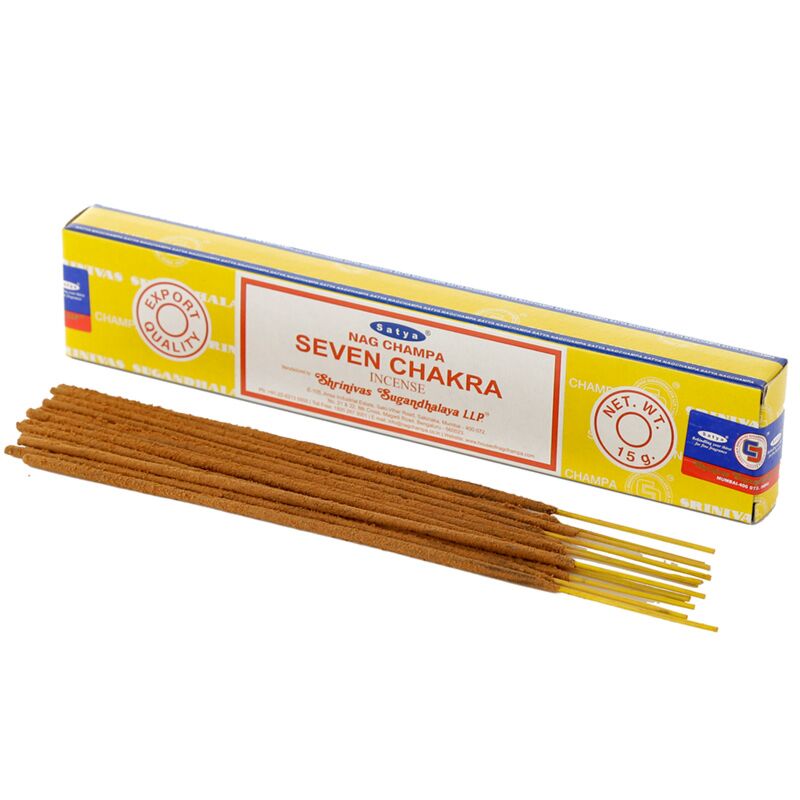Afbeelding laden in galerijviewer, 01412 vfm zeven chakra - satya nag champa wierook stokjes