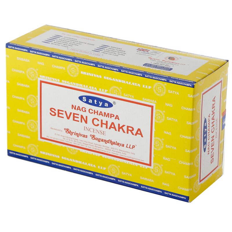 Afbeelding laden in galerijviewer, 01412 vfm zeven chakra - satya nag champa wierook stokjes