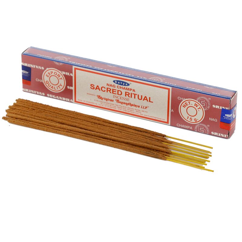 Afbeelding laden in galerijviewer, 01416 vfm heilig ritueel - satya nag champa wierook stokjes