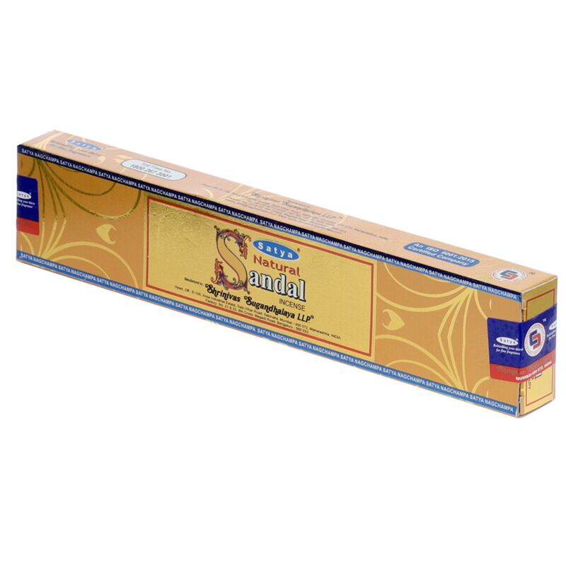 Afbeelding laden in galerijviewer, 01442 natural sandalwood - satya nag champa wierook stokjes