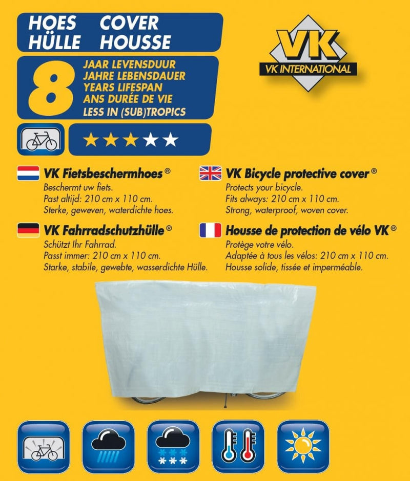 Load image into Gallery viewer, VK Fietsbeschermhoes (1) Hoes wit z ringen