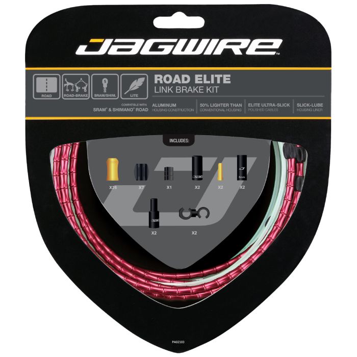 Load image into Gallery viewer, Jagwire road elite link brake kit - red