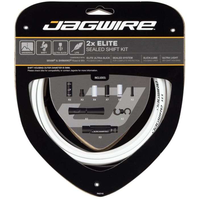 Load image into Gallery viewer, Jagwire 2x elite sealed shift kit - white