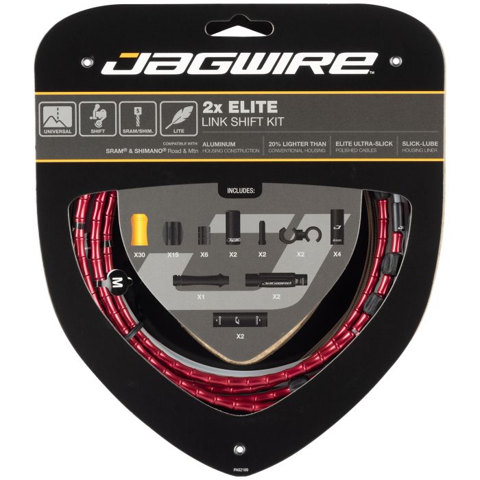 Load image into Gallery viewer, Jagwire 2x elite link shift kit - red