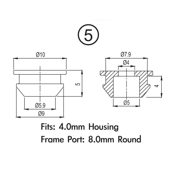 Load image into Gallery viewer, Jagwire frame plug pack - 5mm brake housing (2mm frame) (10pcs)