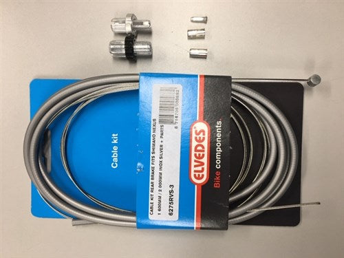 Afbeelding laden in galerijviewer, Elvedes kabel kit rem achter nexus zilver rvs 6275