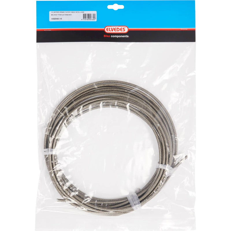 Load image into Gallery viewer, Elvedes Rem buitenk 5mm zilver (10m)titan.gevlocht.182040-10