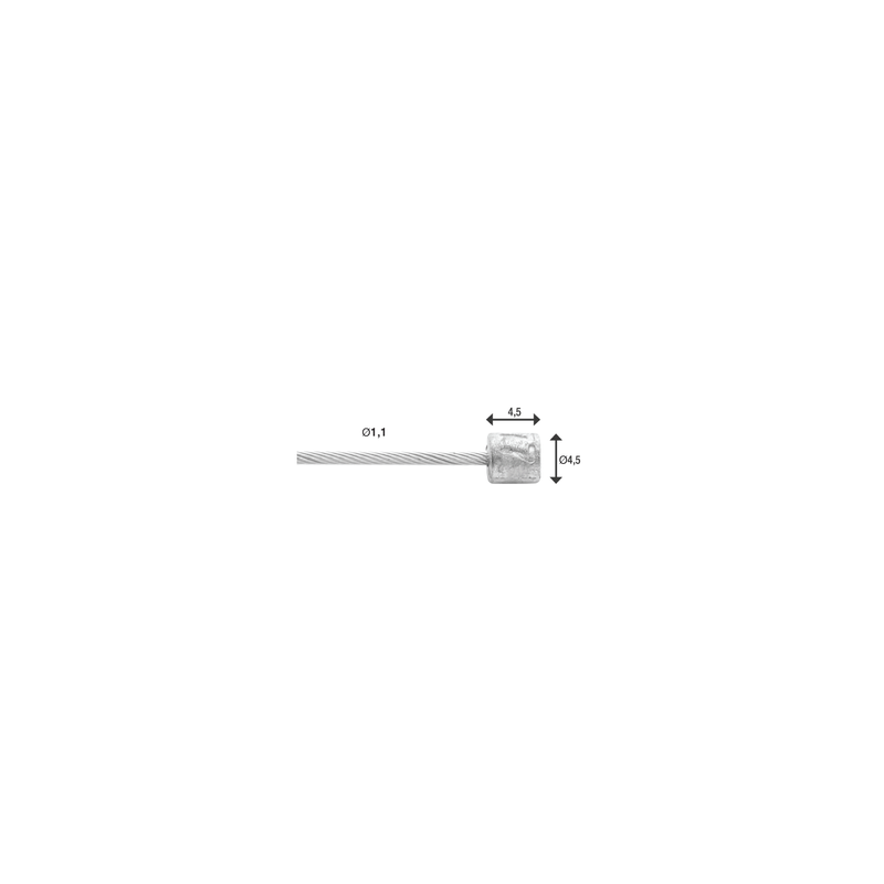 Load image into Gallery viewer, Elvedes schakelbinnenk 2250mm RVS Slick N-nippel 2021056