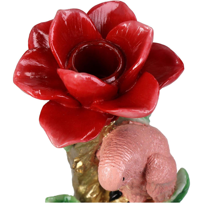 Afbeelding laden in galerijviewer, Kersten kandelaar bird polyresin 10x9.5x26cm