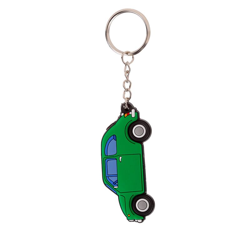 Afbeelding laden in galerijviewer, Fiat 500 groen pvc sleutelhanger