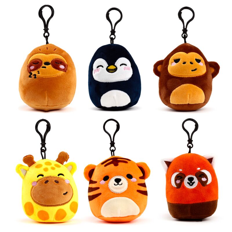 Afbeelding laden in galerijviewer, Squidglys zoo pluche sleutelhanger