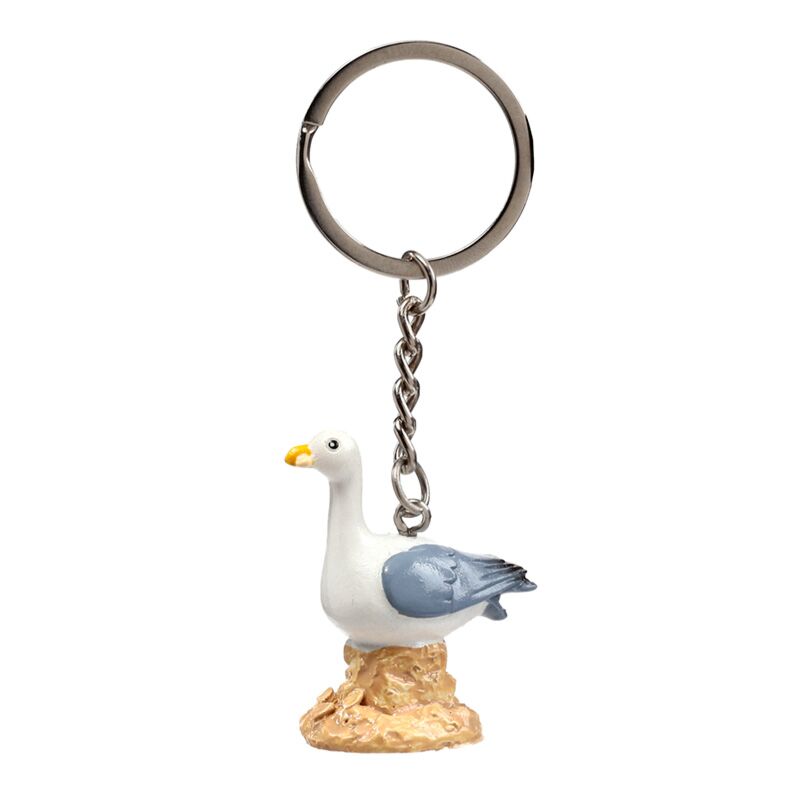 Afbeelding laden in galerijviewer, Seagull buoy zeemeeuw op rots sleutelhanger