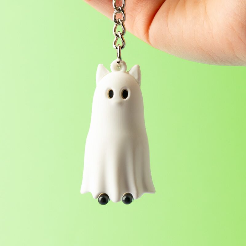 Afbeelding laden in galerijviewer, Griezelige kat 3d pvc sleutelhanger