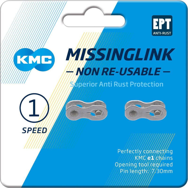 Load image into Gallery viewer, KMC MissingLink E1 E8 EPT, 3 32, 2 stuks, zilverkleurig
