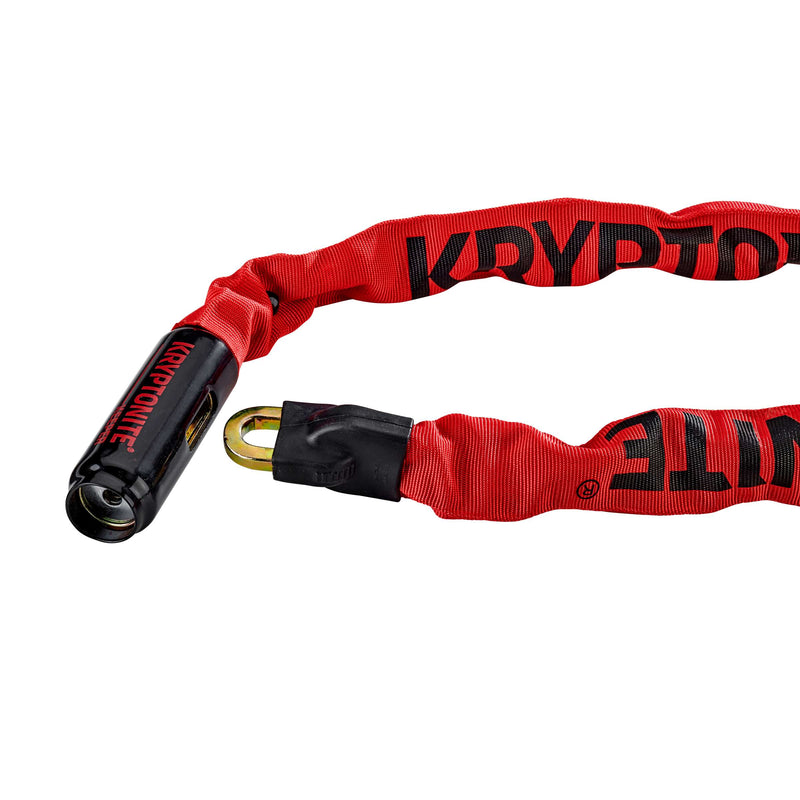 Load image into Gallery viewer, Kryptonite keeper 785-ketting met geïntegreerd slot – kettingslot fiets – fietsslot met ketting voor elektrische fiets – 85 cm – staal – rood