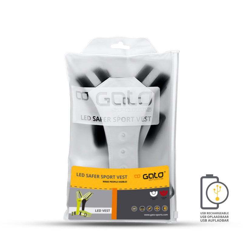 Afbeelding laden in galerijviewer, Gato Safer sport vest led usb antraciet one size