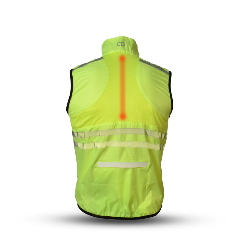 Load image into Gallery viewer, Gato Windbreaker mesh vest usb led neongeel maat S
