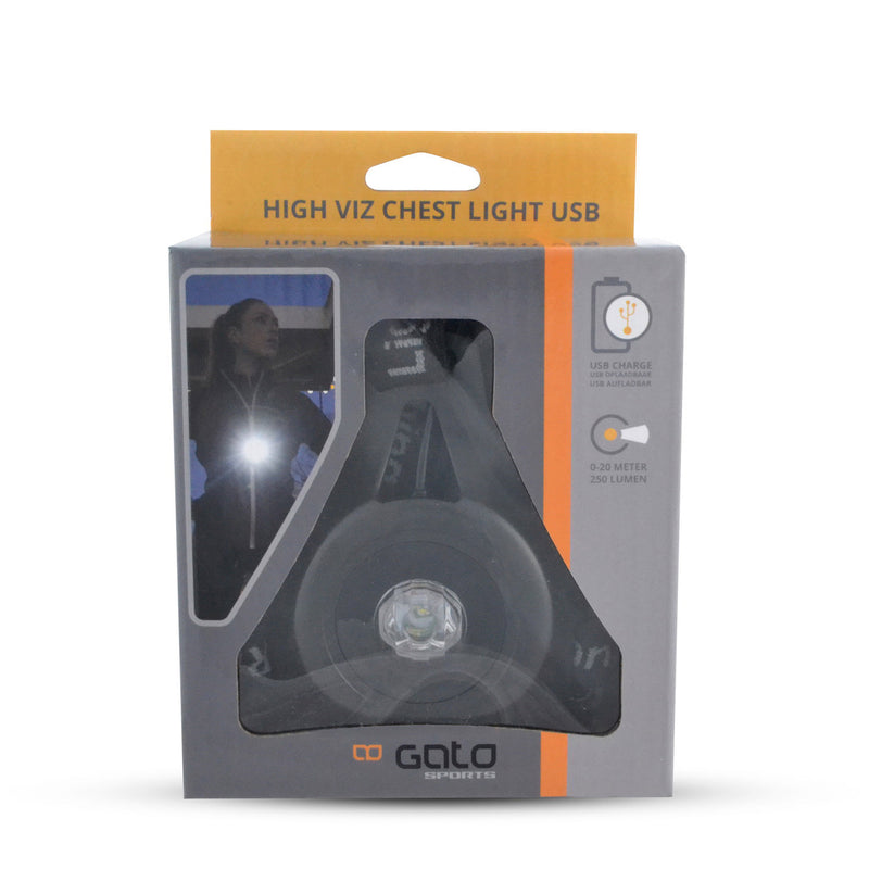 Load image into Gallery viewer, Gato high-viz chest light usb black one size