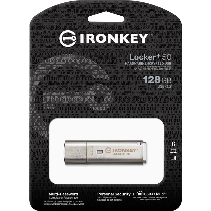 Load image into Gallery viewer, Kingston IronKey Locker+ 50 128 GB