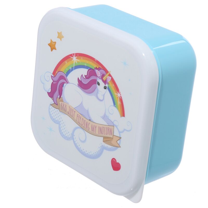 Afbeelding laden in galerijviewer, Set 3 lunch box s m l- betoverende regenboog eenhoorn