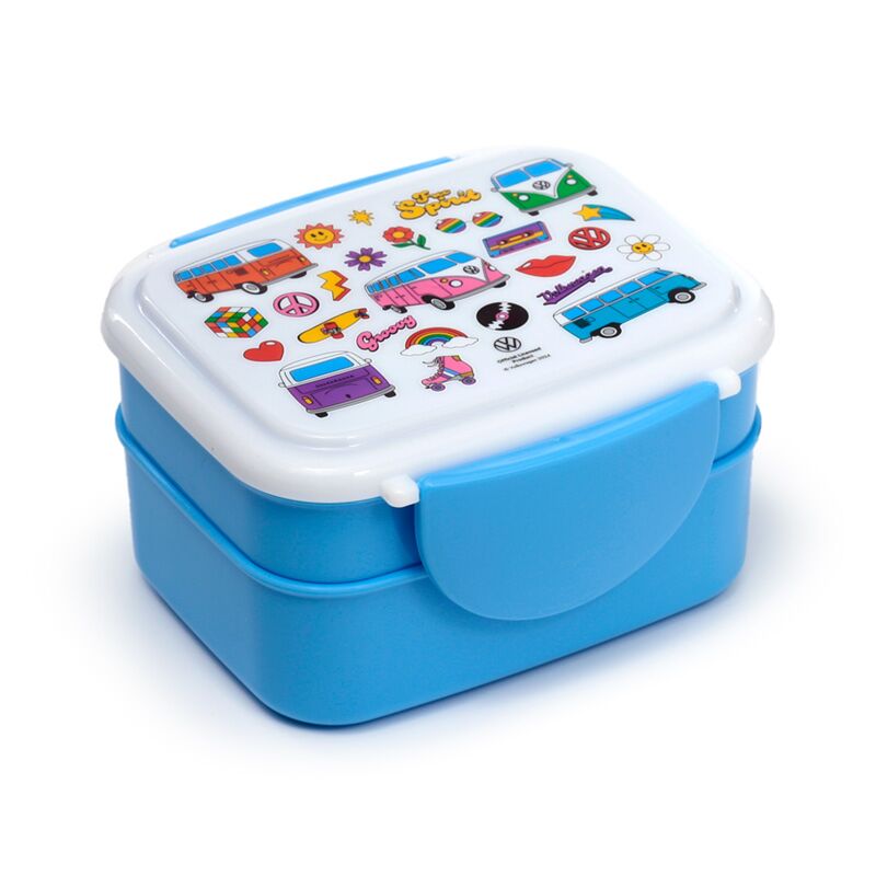 Load image into Gallery viewer, Union volkswagen busje vw t1 retro clip bento box met bestek