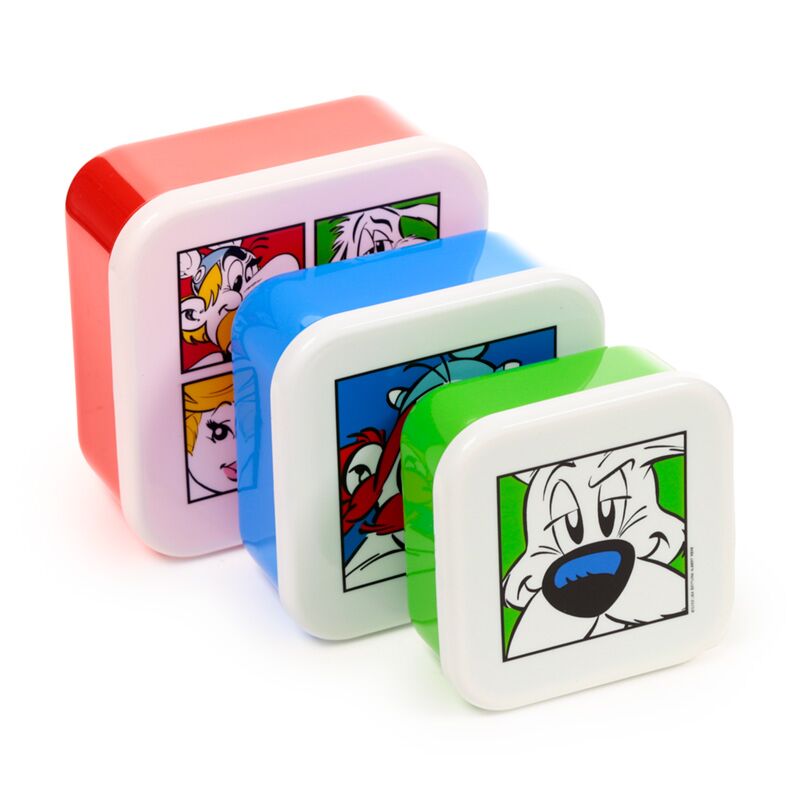 Load image into Gallery viewer, Set 3 lunch box m l xl asterix, obelix, idefix (dogmatix) 2025