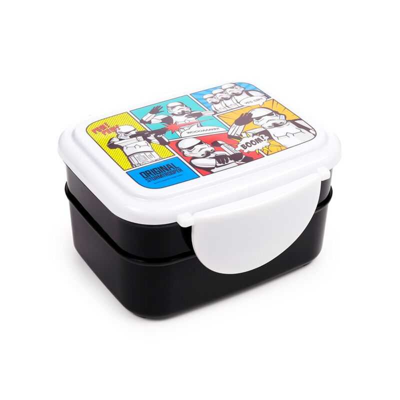 Load image into Gallery viewer, The original stormtrooper clip bento box lunchtrommel bestek