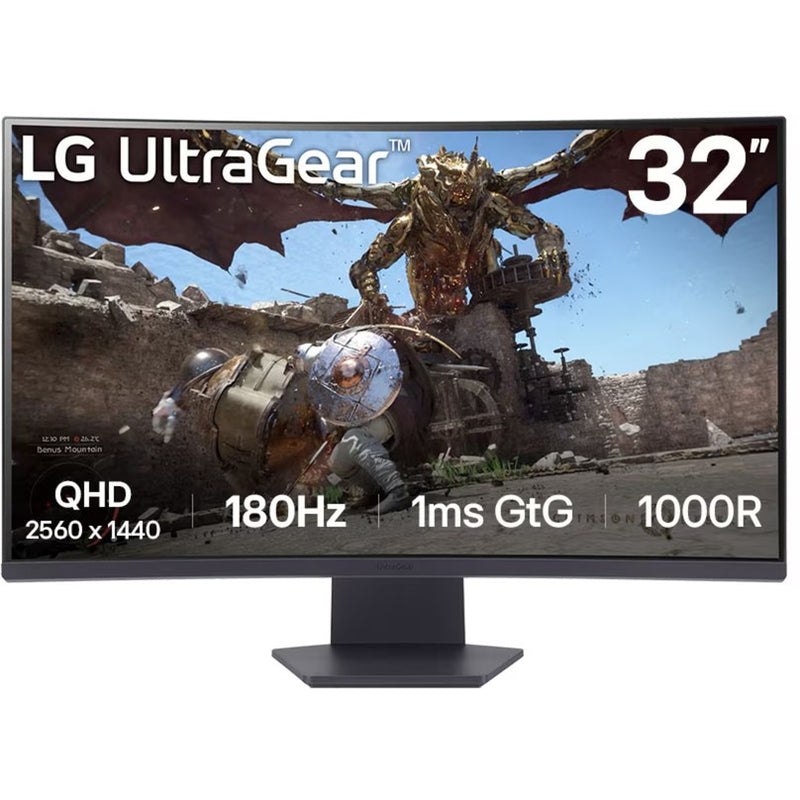 Load image into Gallery viewer, Lg ultragear 32gs60qc-b curved gaming monitor
