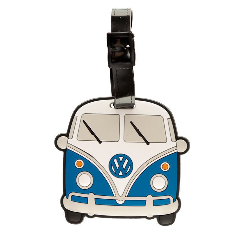 Afbeelding laden in galerijviewer, Volkswagen busje vw t1 blauw pvc kofferlabel
