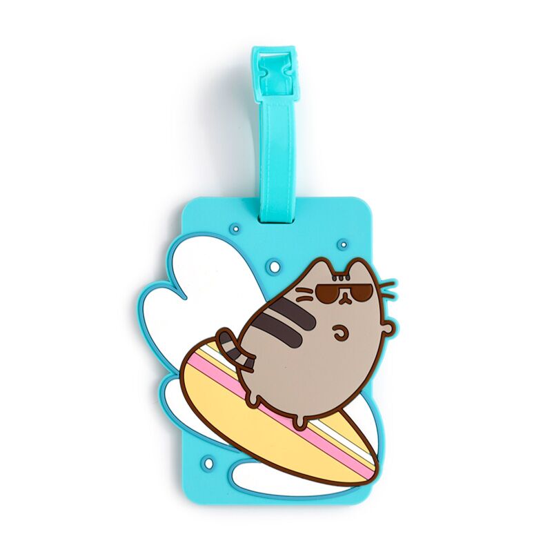 Afbeelding laden in galerijviewer, Pusheen de kat zomer surfer pvc kofferlabel