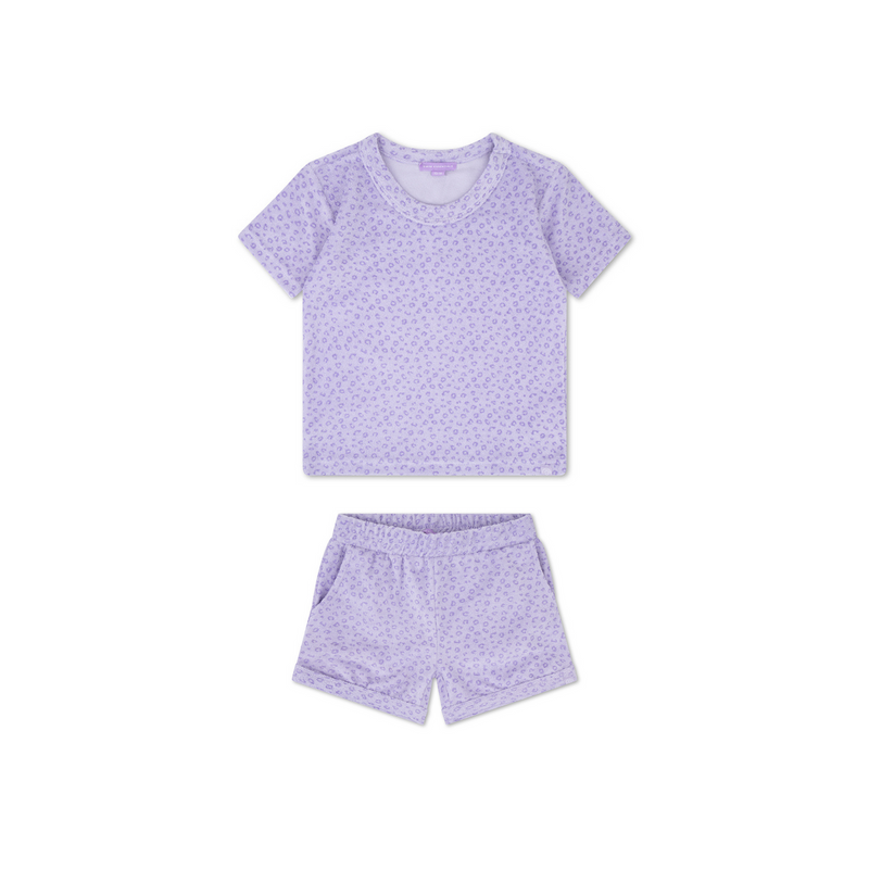 Afbeelding laden in galerijviewer, Leopard | lila meisjes set strand - muslin