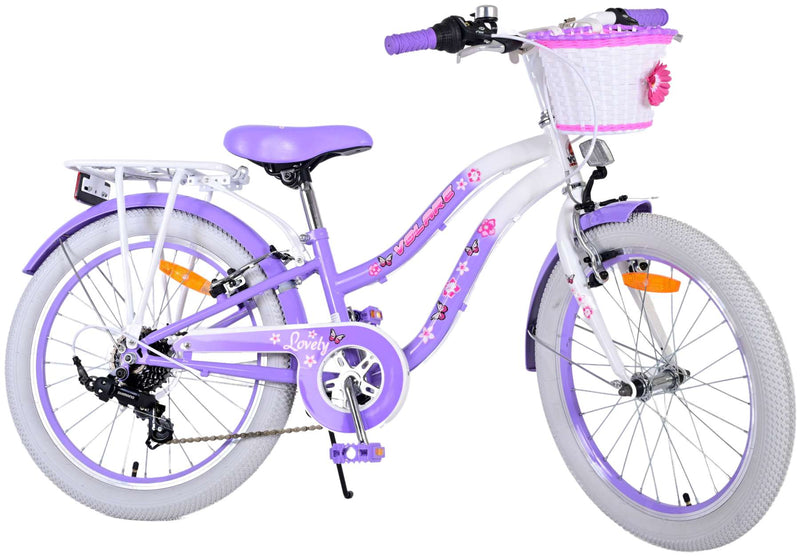 Afbeelding laden in galerijviewer, Volare lovely kinderfiets - meisjes - 20 inch - paars - 7 versnellingen