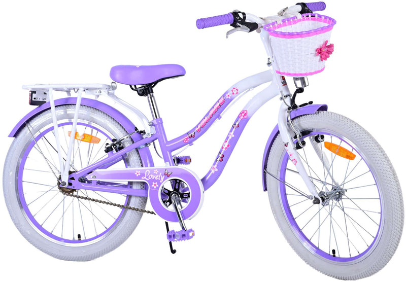 Load image into Gallery viewer, Volare lovely kinderfiets - meisjes - 20 inch - paars - twee handremmen
