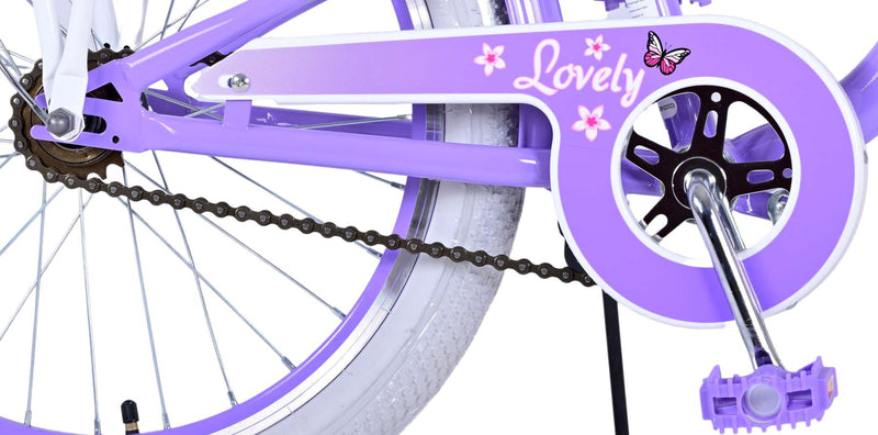 Load image into Gallery viewer, Volare lovely kinderfiets - meisjes - 20 inch - paars - twee handremmen