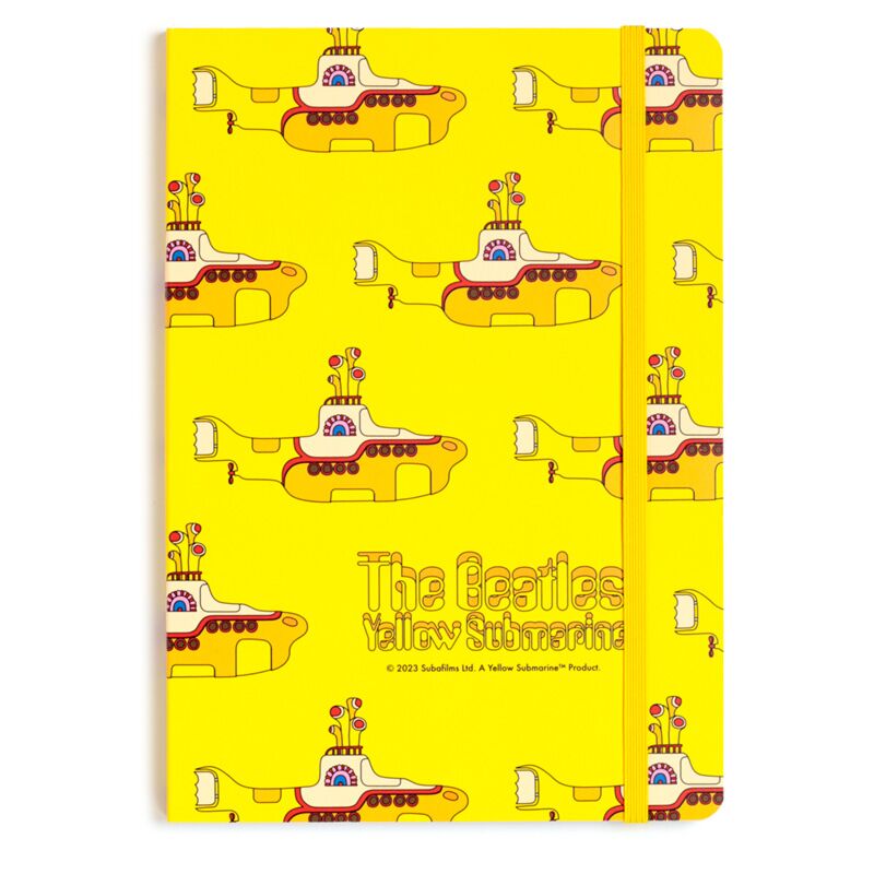 Afbeelding laden in galerijviewer, Yellow submarine gerecycled a5 gelinieerd notitieboekje