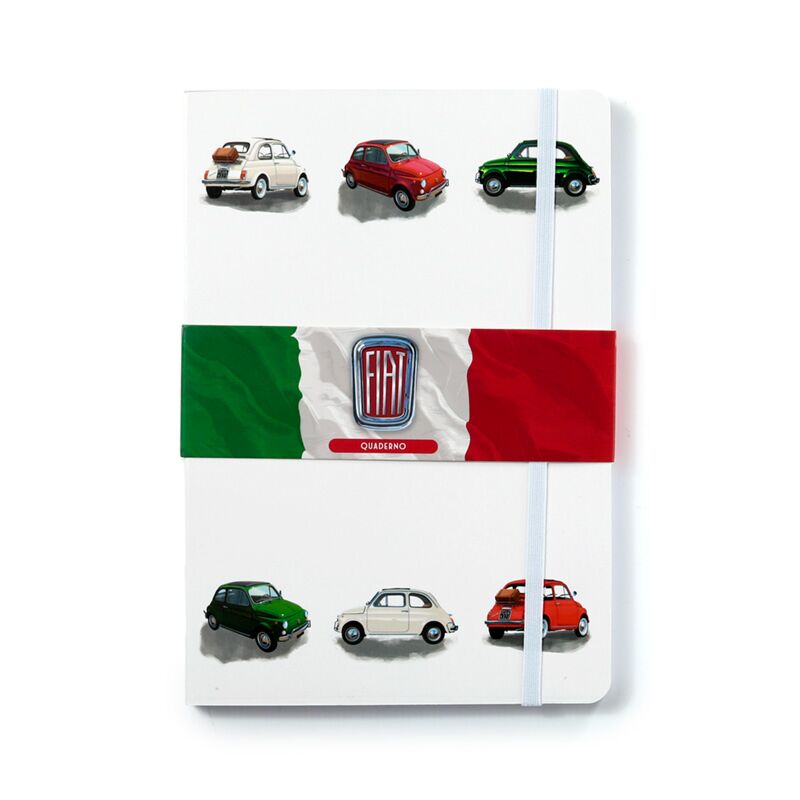 Afbeelding laden in galerijviewer, Fiat 500 retro gerecycled a5 gelinieerd notitieboekje