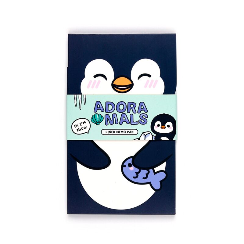 Afbeelding laden in galerijviewer, Adoramals penguin flip open memoblok