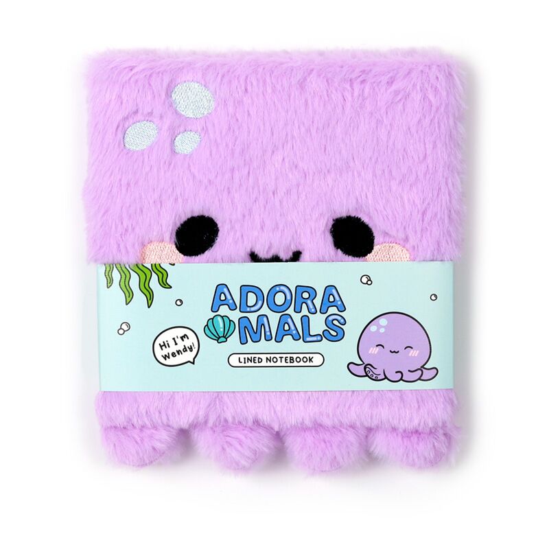Afbeelding laden in galerijviewer, Adoramals octopus fluffig notitieboekje