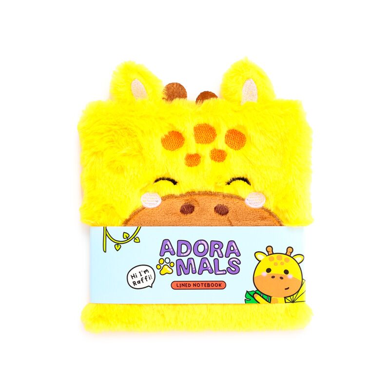 Load image into Gallery viewer, Adoramals raffi de giraffe fluffig notitieboekje