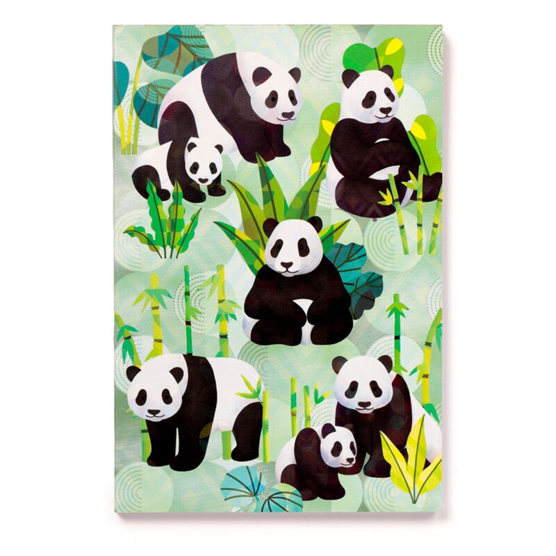 Afbeelding laden in galerijviewer, Panda koninkrijk gerecycled a5 gelinieerd notitieboekje