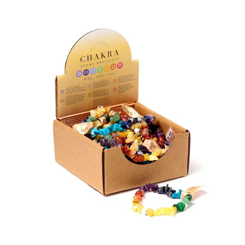 Afbeelding laden in galerijviewer, Chakra stenen edelsteen armband