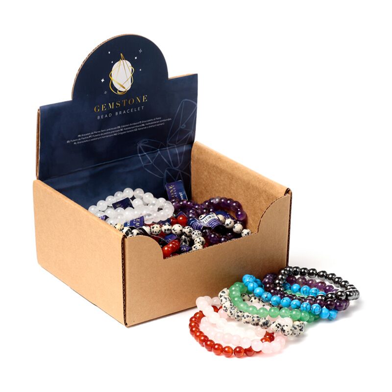 Afbeelding laden in galerijviewer, Edelsteen kralen armband