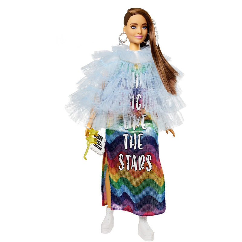 Load image into Gallery viewer, Mattel Extra Doll #9 Blue Ruffled Jacket with Pet Croco