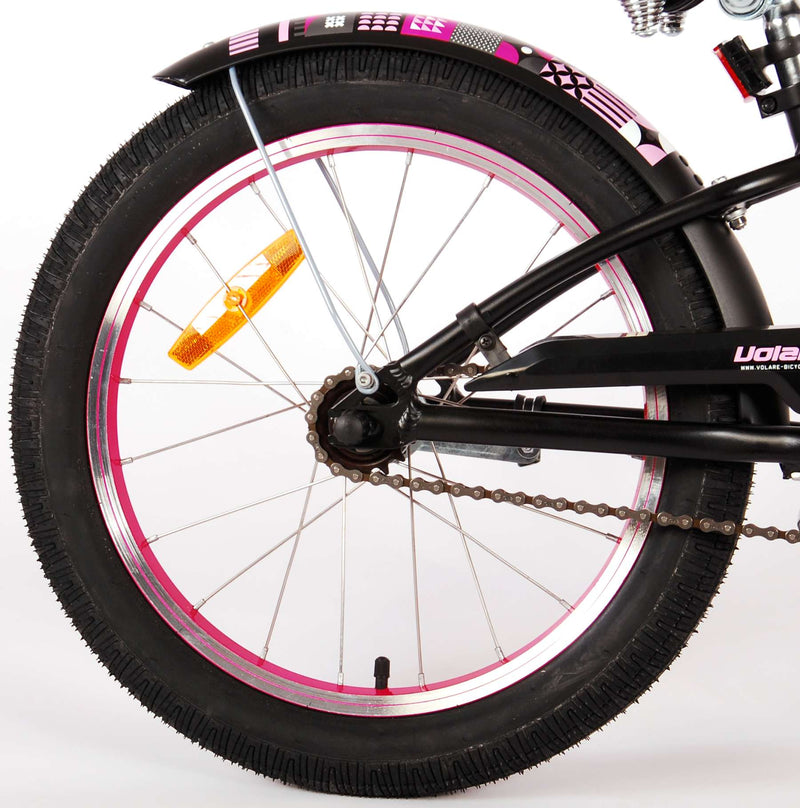 Load image into Gallery viewer, Volare Miracle Cruiser Kinderfiets - Meisjes - 18 inch - Mat Zwart - Prime Collection