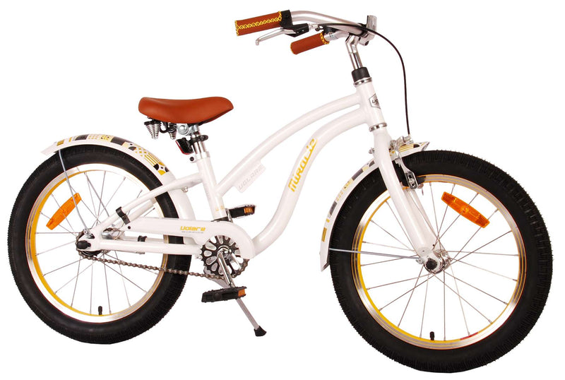 Afbeelding laden in galerijviewer, Volare Miracle Cruiser Kinderfiets - Meisjes - 18 inch - Wit - Prime Collection